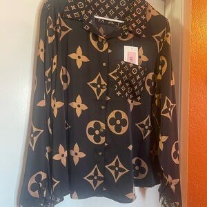 Inspired Silk long sleeve Blouse